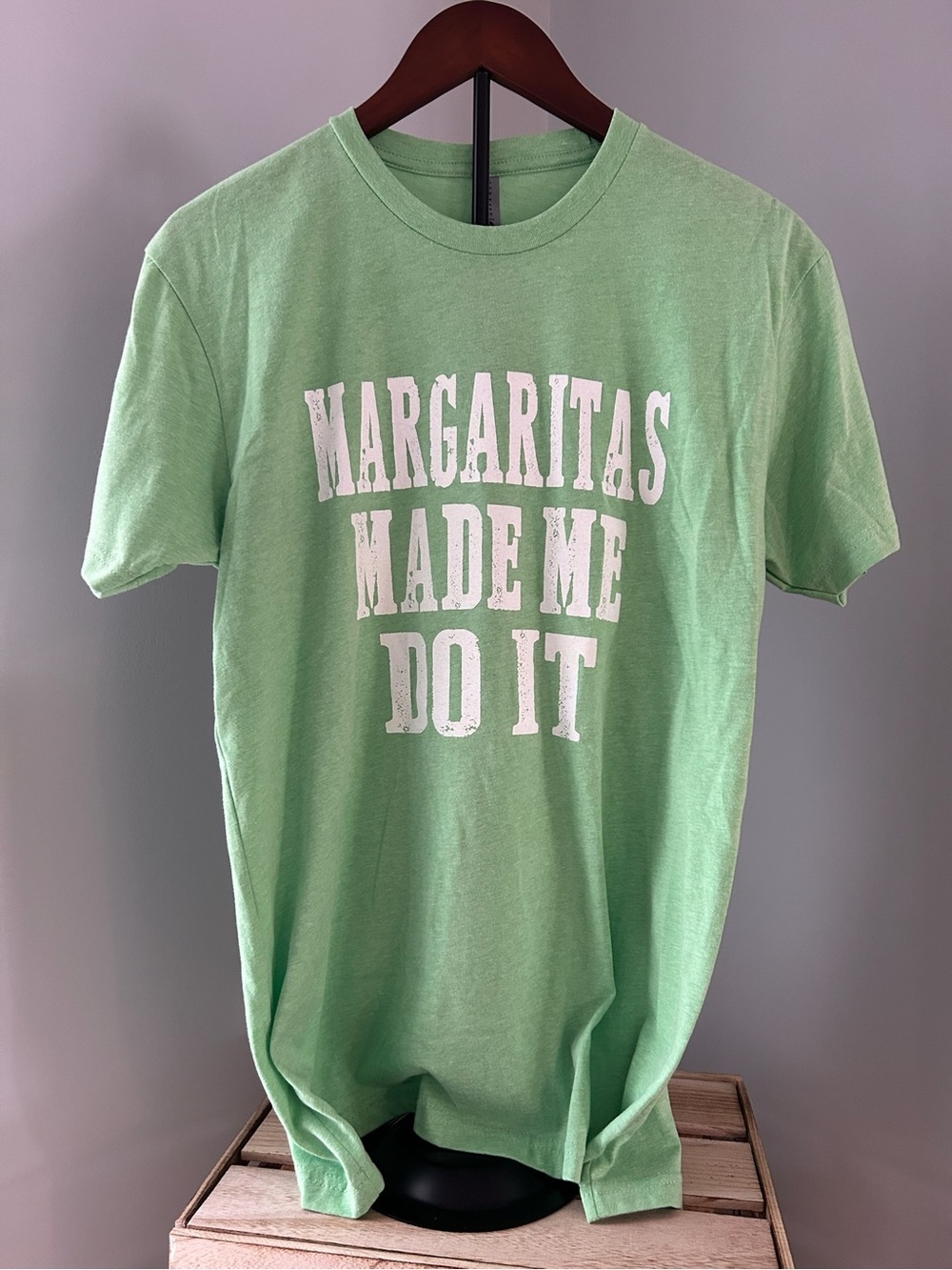 NWOT Margaritas Made Me Do It Unisex Graphic Tee - Mint Green